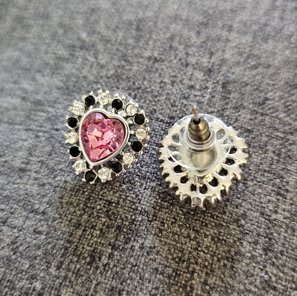 Pink heart earings - Picture 3 of 4